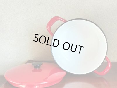 画像2: コクムス/KOCKUMS/ホーロー両手鍋/レッド/大