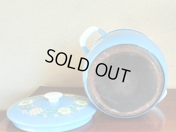 画像3: コクムス/KOCKUMS/ホーロー両手鍋/花柄/水色